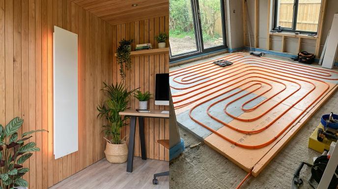 Heating Your Garden Room: Is Infrared or Underfloor Heating More Efficient?